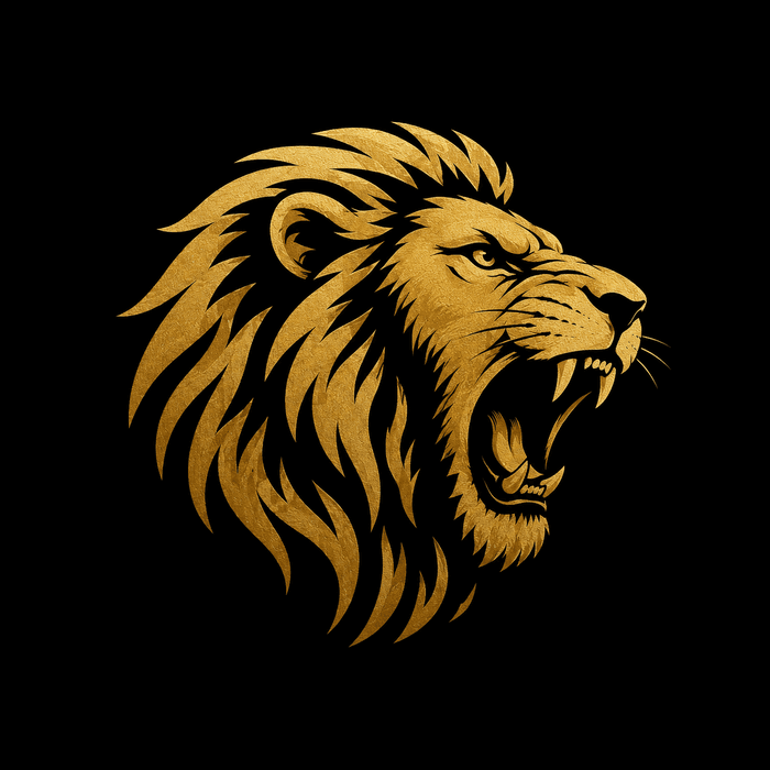 We Are Cyrus gold lion emblem